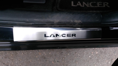 Накладки на пороги Mitsubishi Lancer X 2007-2015 "Standart"