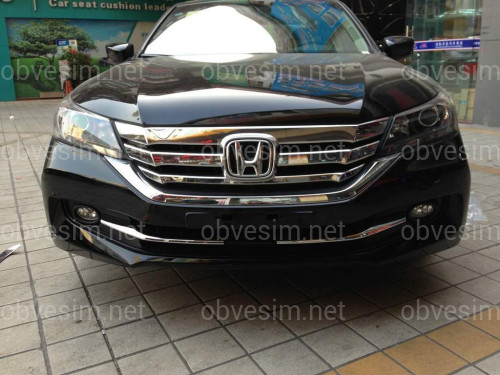 Хром накладки в бампер Honda Accord РЕСТАЙЛИНГ 2015- (хром пластик 2 части)