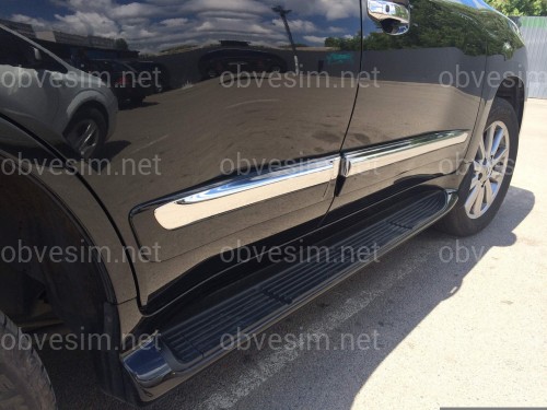 Молдинги на двери Lexus LX 570 2008-2021 цвет черный 202