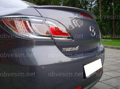 Спойлер лип на багажник Mazda 6 2008-2012 седан ABS пластик