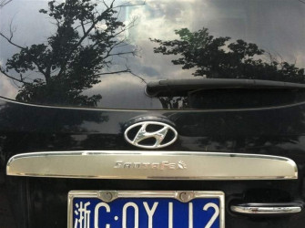 Хром накладка на планку багажника Hyundai Santa Fe 2006-2012 нержавеющая сталь