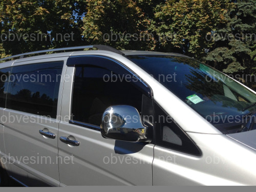 Накладки на ручки Mercedes-Benz Vito/Viano W639 2004-2014 4 шт. (нержавеющая сталь)