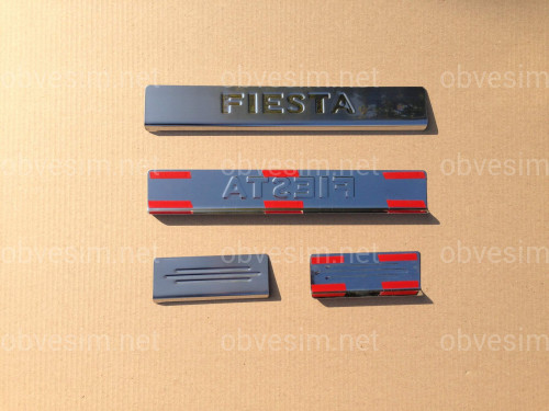Накладки на пороги Ford Fiesta 2004-2010 (нержавеющая сталь)