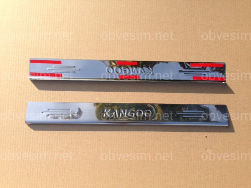 Накладки на пороги Renault Kango 2004-2008 2шт.