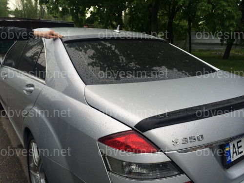 Козырёк на стекло Mercedes-Benz S class W221 2005-2013 ABS пластик под покраску