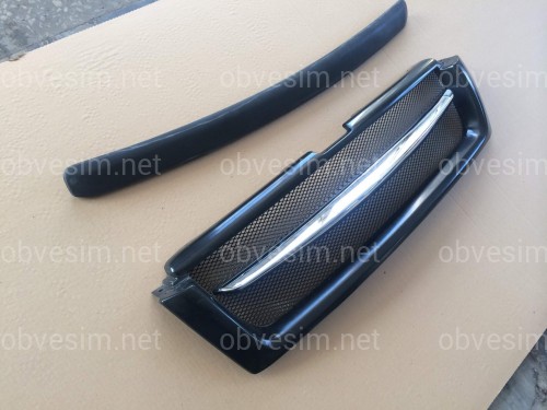 Решетка радиатора JAOS с планкой капота и хром лезвием для Toyota Land Cruiser 150 Prado 2009-2013