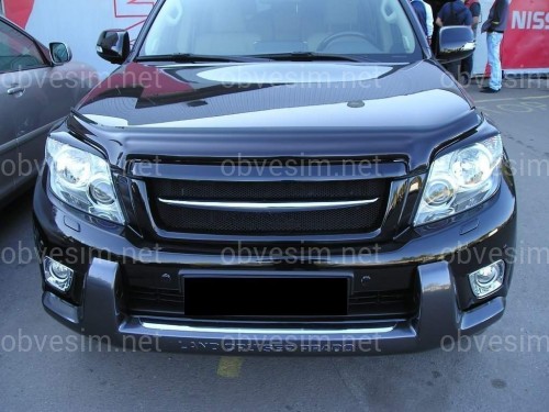 Решетка радиатора JAOS с планкой капота и хром лезвием для Toyota Land Cruiser 150 Prado 2009-2013