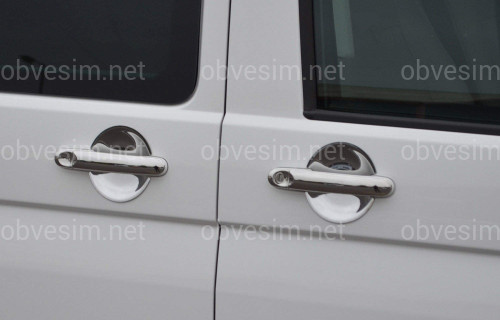 Хром накладки под ручки (мыльницы) Volkswagen Caddy 04-15 / T5 03-15 (нержавеющая сталь) 4 штучные