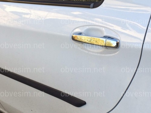 Накладки на ручки Toyota Yaris 2011-2015 (нержавеющая сталь)