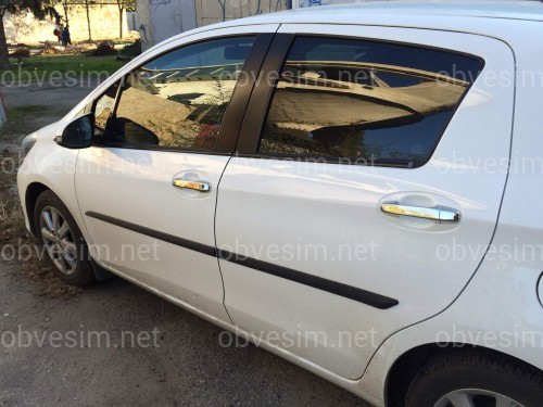 Накладки на ручки Toyota Yaris 2011-2015 (нержавеющая сталь)