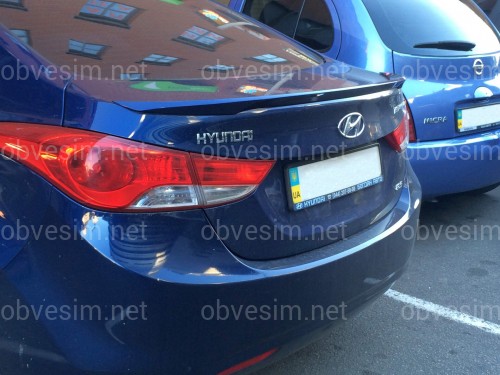 Спойлер лип багажника Hyundai Elantra MD 2010-2015 ABS пластик под покраску