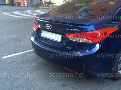 Спойлер лип багажника Hyundai Elantra MD 2010-2015 ABS пластик под покраску