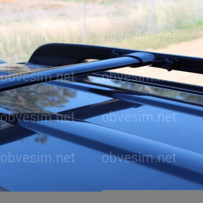 Поперечные рейлинги для Toyota Land Cruiser 200 2007-2021 цвет черный