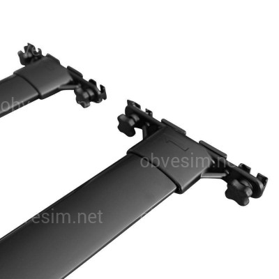 Поперечные рейлинги для Toyota Land Cruiser 200 2007-2021 цвет черный