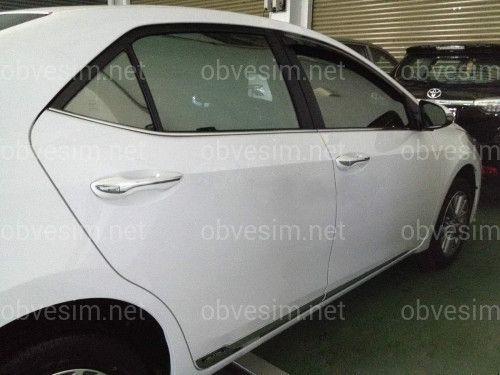 Хром накладки на ручки узкие Toyota Corolla 2013-2018 хромированный пластик