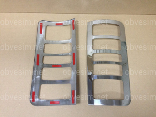 Хром накладки на стопы Ford Transit Connect/Tourneo 2004-2009 (нержавеющая сталь)