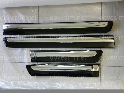 Молдинги на двери Lexus LX 570 2008-2021 цвет черный 202