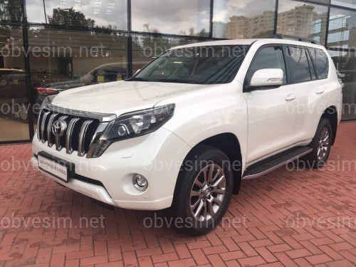 Передние фары Style черные Toyota Land Cruiser Prado 150 рестайлинг 2013-2017