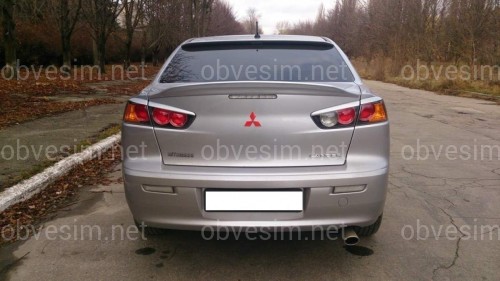 Лип спойлер Duck Tail  Mitsubishi Lancer X  2007-2015 ABS пластик под покраску
