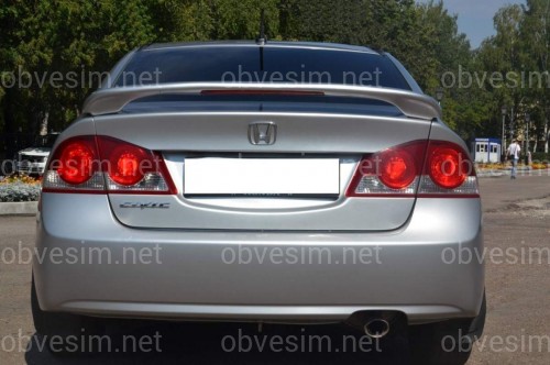 Спойлер багажника Modulo  Honda Civic со стоп сигналом 2006-2011 ABS пластик под покраску