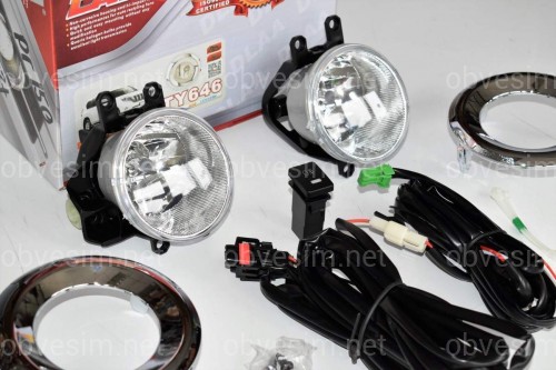 Противотуманные фары  Toyota Land Cruiser Prado 150 2013- с хром кольцами