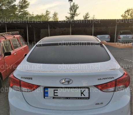Козырек на стекло Hyundai Elantra MD 2010-2015   ABS пластик под покраску