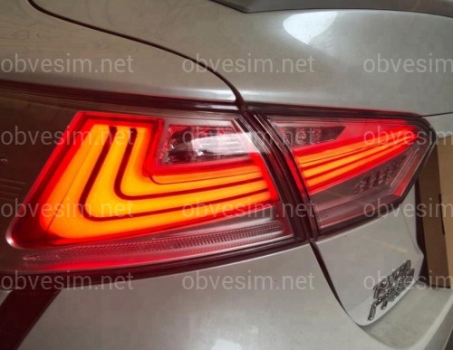 Задние диодные фонари Toyota Camry 70 2018- дымчатые