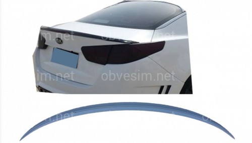 Спойлер лип узкий на багажник Kia Optima 2014-2015 ABS пластик под покраску
