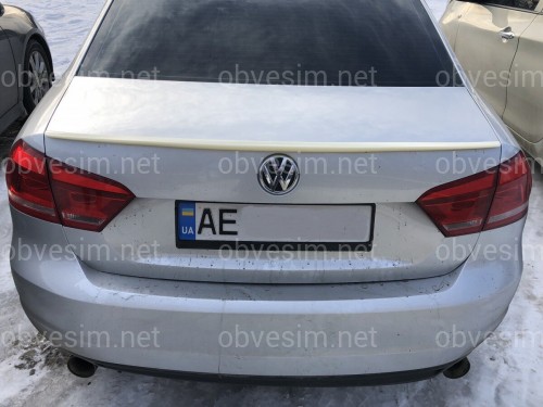Спойлер лип на багажник Volkswagen Passat B7 / B8 USA 2011-2019 ABS пластик под покраску