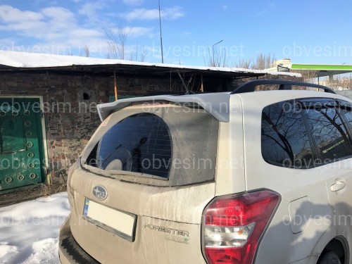 Спойлер козырек Subaru Forester 2013-2018 ABS пластик под покраску