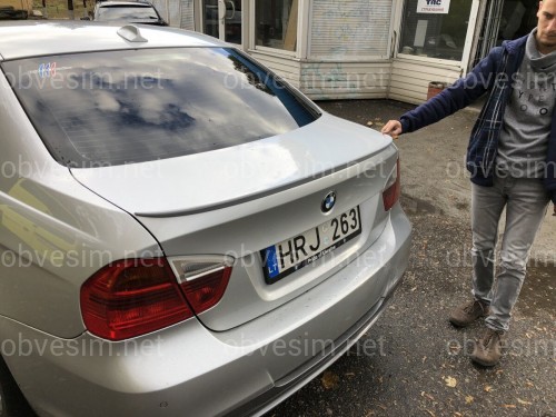 Спойлер-лип багажник BMW 3 series E90 2005-2011 ABS пластик под покраску