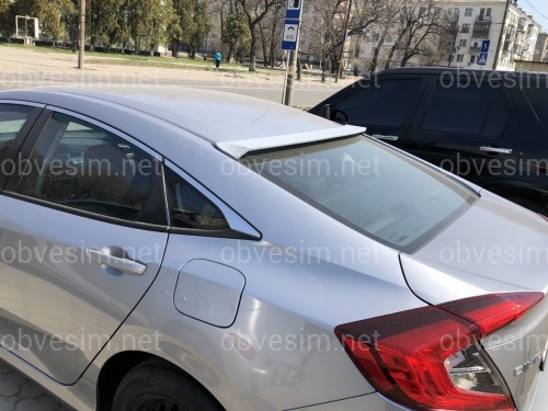 Козырёк на стекло Honda Civic 2016- ABS пластик под покраску