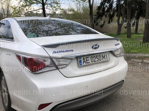 Спойлер лип багажника Hyundai Sonata 2010-2014 АБС пластик под покраску