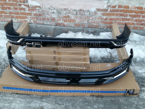 Юбка переднего бампера Modellista Toyota Land Cruiser 200 2015-2021 цвет черный 202