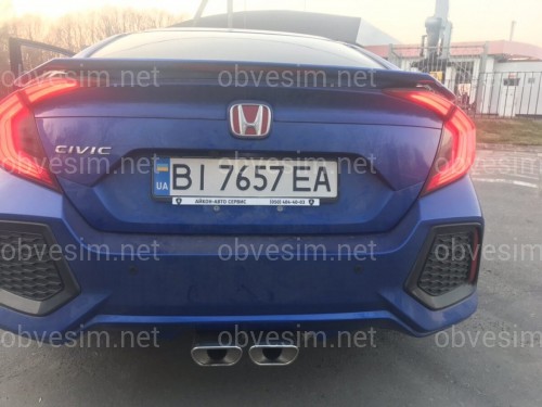 Бампер задний SI Honda Civic 4D 2016-2019 комплектный