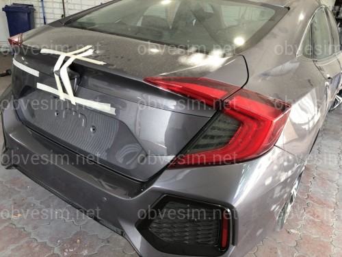 Бампер задний SI Honda Civic 4D 2016-2019 комплектный