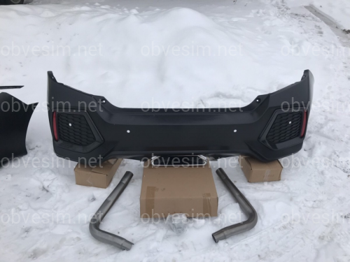 Выхлопная труба SI Honda Civic 4D 2016- для 1.5