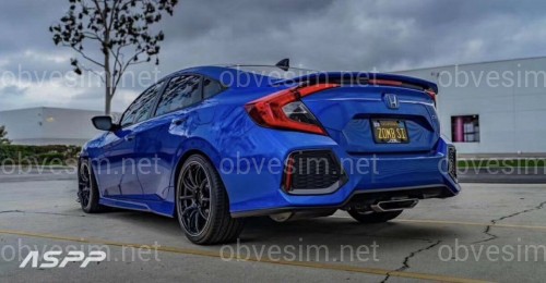 Спойлер на багажник SI Honda Civic 4D 2016- ABS пластик