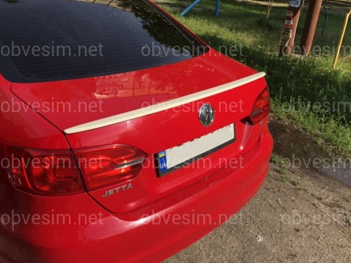 Спойлер лип багажника Volkswagen Jetta 2010-2017 ABS пластик под покраску