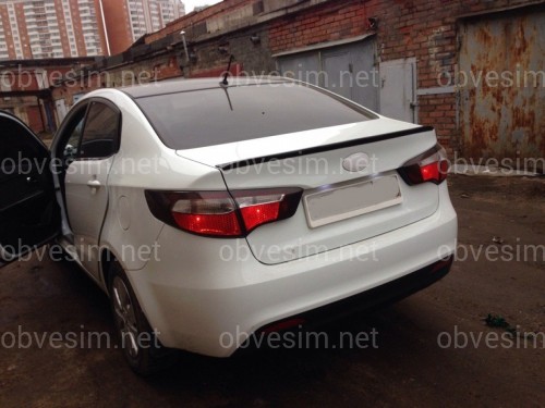 Спойлер лип багажника (сабля) KIA RIO 2011- ABS пластик под покраску