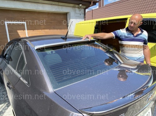 Козырёк на стекло Chevrolet Cruze 2009- ABS пластик  под покраску