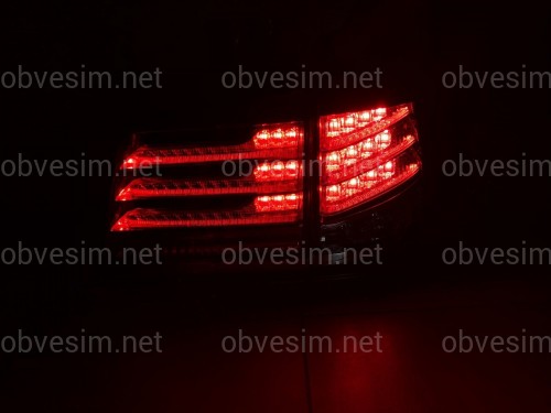 Задние фонари рестайлинг Lexus LX 570 2012-2015 красно-белые (комплект 4шт.)