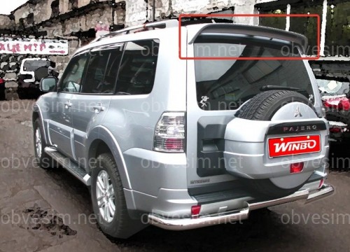 Спойлер на крышку багажника Mitsubishi Pajero Wagon 2000-2015 ABS пластик под покраску