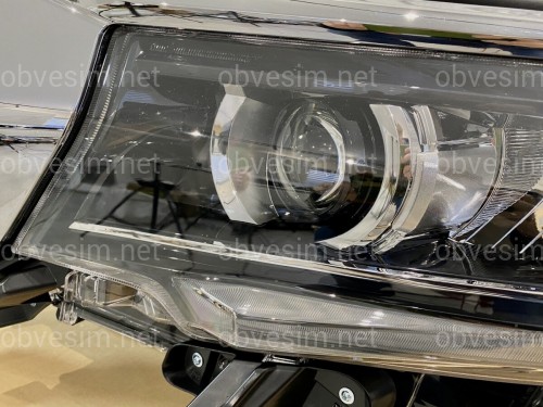 Фары Full Led Toyota Land Cruiser Prado 150 рестайлинг 2018+ (левая+правая) взамен галогена, в комплекте с ресницами