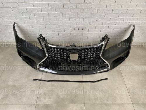 Бампер передний Lexus GS 2012-2015 в стиле GS F sport рестайлинг 2016+ (комплектный)