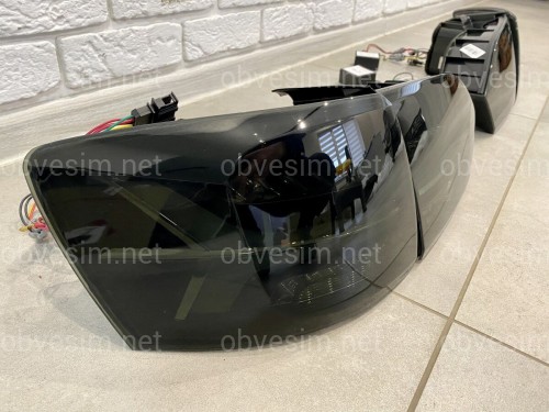 Задние LED фонари стопы Volkswagen Jetta 6 2011-2014 в стиле Audi Black