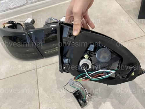 Задние LED фонари стопы Volkswagen Jetta 6 2011-2014 в стиле Audi Black