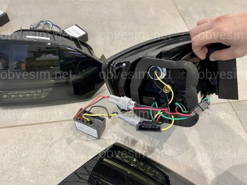 Задние LED фонари стопы Volkswagen Jetta 6 2011-2014 в стиле Audi Black
