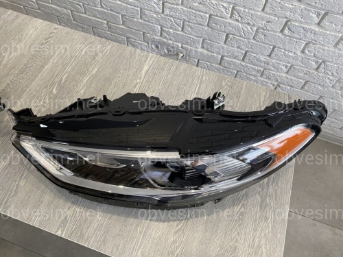 Передние LED фары Ford Fusion USA 2017-2021 (желтый габарит)