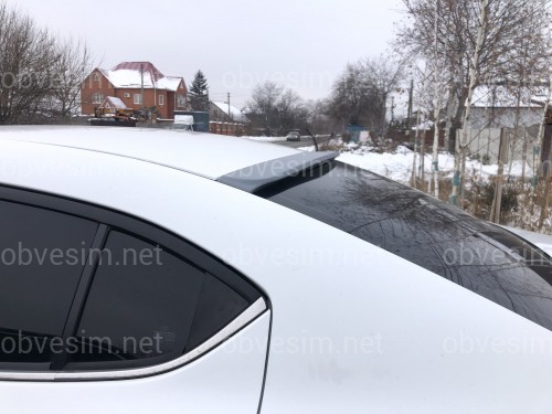 Козырек на стекло Mazda 3 sedan 2013-2021 ABS пластик под покраску